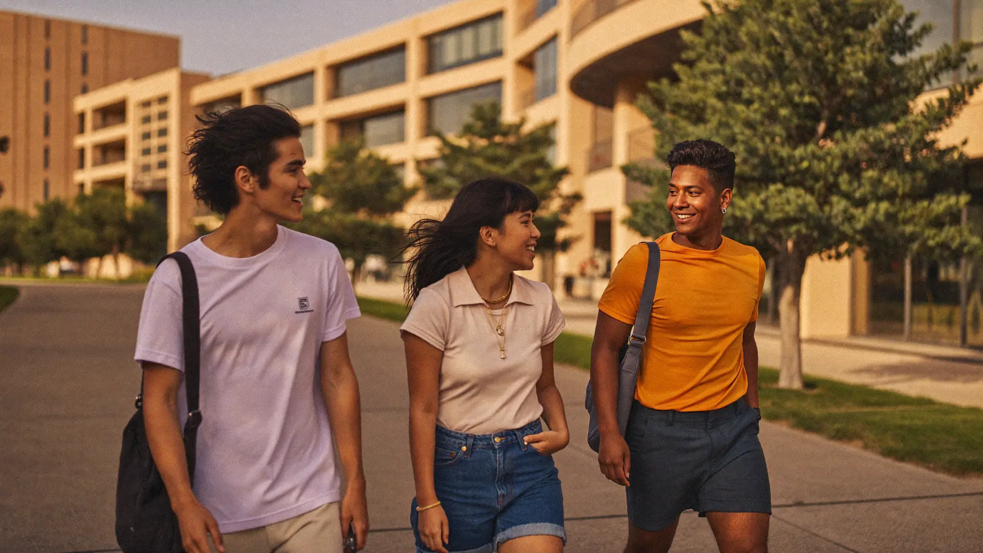 International students on a university campus in Australia