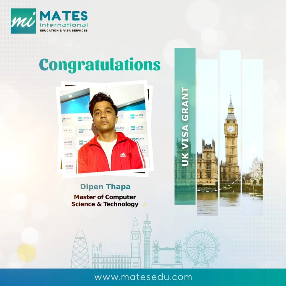 United Kingdom student visa success story for a MATES student.